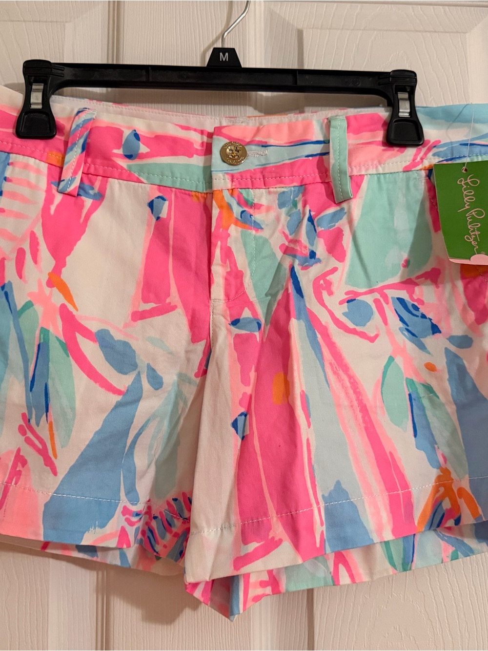 Lilly Pulitzer Neon Pink Multicolor Tropical Print Shorts